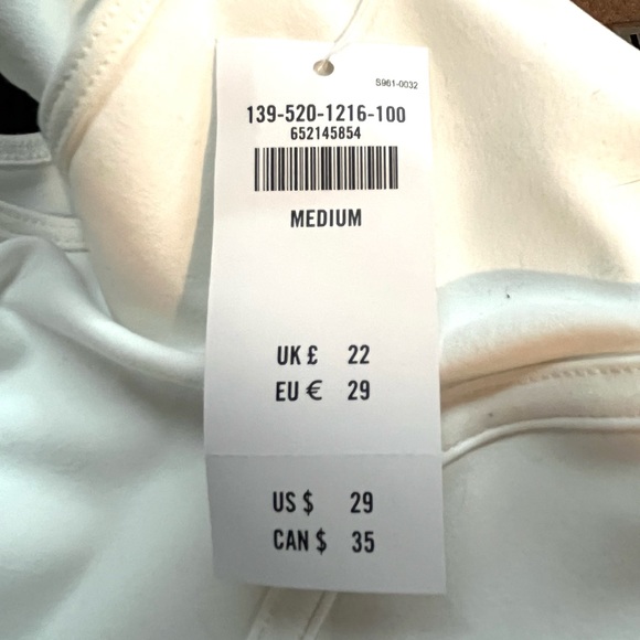 NWT A&F White Crop Tank - Picture 4 of 7